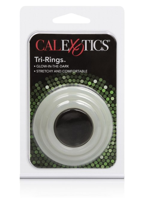 Pierścienie erekcyjne silikonowe Tri-Rings Calexotics białe