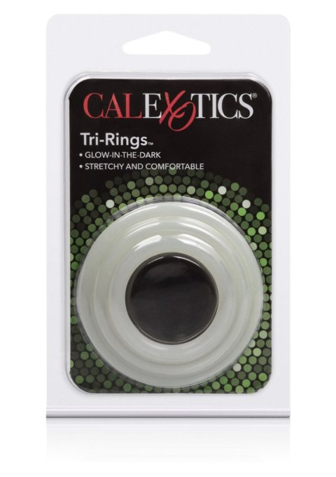 Pierścienie erekcyjne silikonowe Tri-Rings Calexotics białe