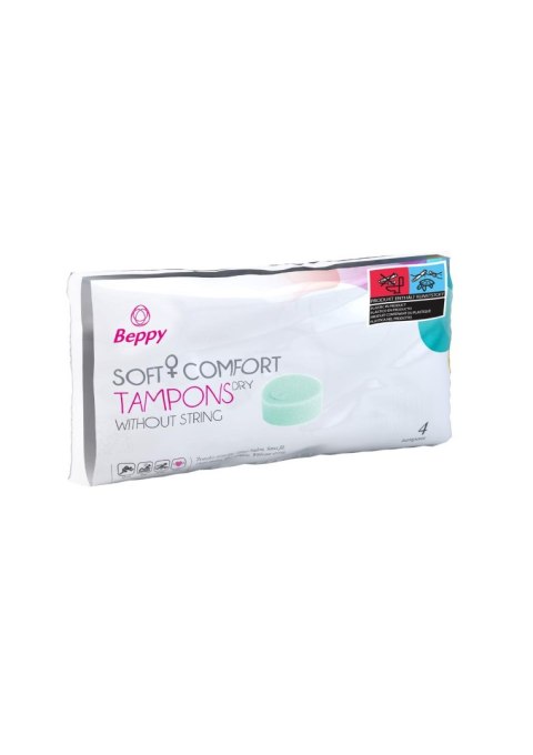 Tampon gąbkowy Beppy Soft Comfort Dry Natural 4 sztuki
