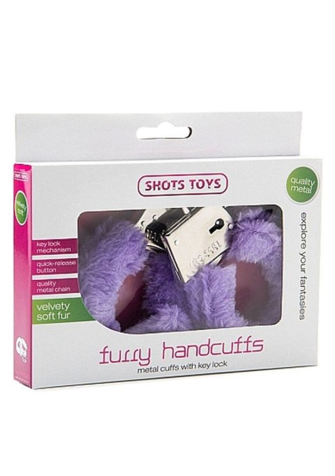 Futrzane kajdanki ShotsToys fioletowe