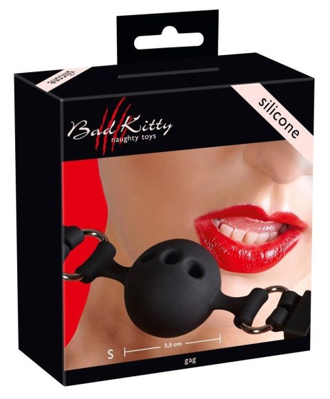 Knebel silikonowy Bad Kitty czarny 3 5 cm