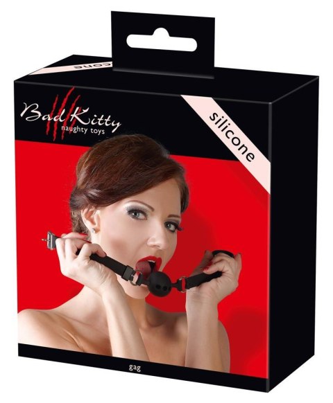 Knebel silikonowy Bad Kitty czarny 3 5 cm