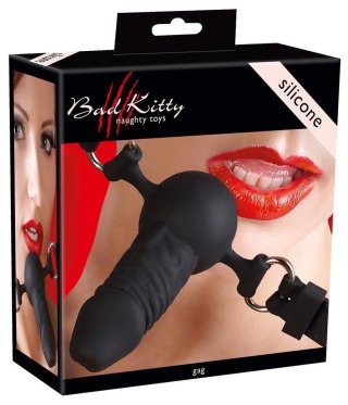 Knebel silikonowy Bad Kitty czarny 9,5 cm
