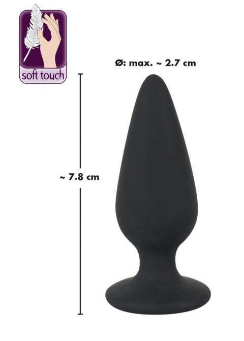 Korek analny Black Velvets Heavy Plug S czarny 7,8 cm