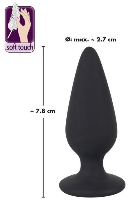 Korek analny Black Velvets Heavy Plug S czarny 7,8 cm