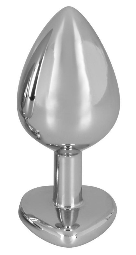 Korek analny Diamond aluminium You2Toys z czerwonym kamieniem 8,2 cm