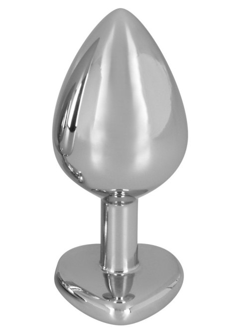 Korek analny Diamond aluminium You2Toys z czerwonym kamieniem 8,2 cm