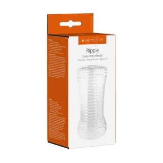 Masturbator falisty Me You Us Ripple przezroczysty 13 cm