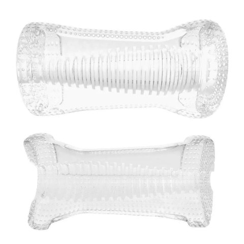 Masturbator falisty Me You Us Ripple przezroczysty 13 cm