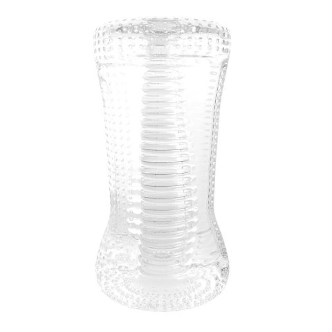Masturbator falisty Me You Us Ripple przezroczysty 13 cm