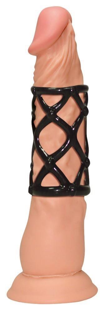 Nakładka na penisa You2Toys czarna TPE 6 cm