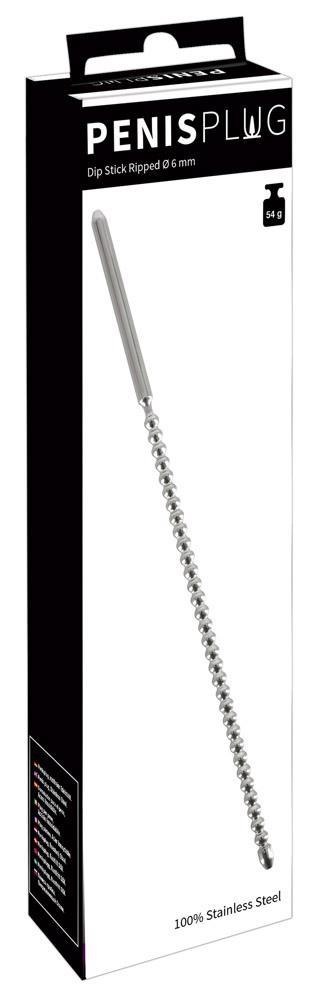 Penis plug stalowy Penisplug Dip Stick Ripped 6 mm 24 cm