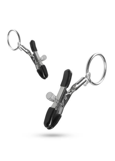 Klipsy na sutki metalowe EasyToys srebrne z pierścieniem