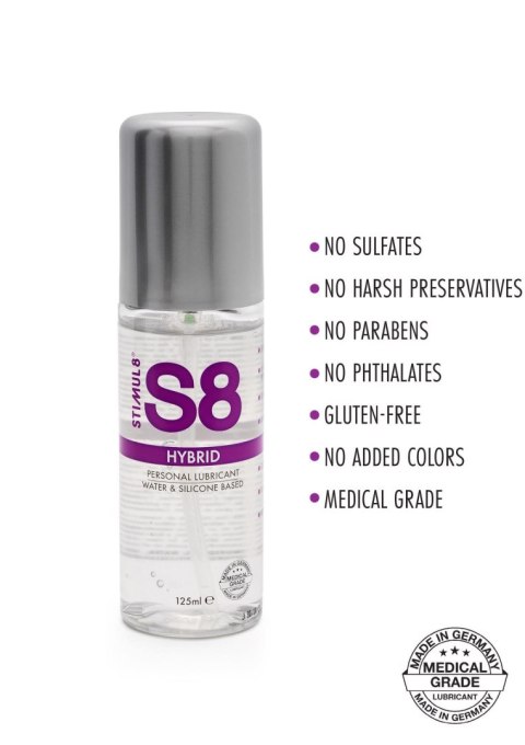 Lubrykant hybrydowy silikonowy S8 naturalny 125ml