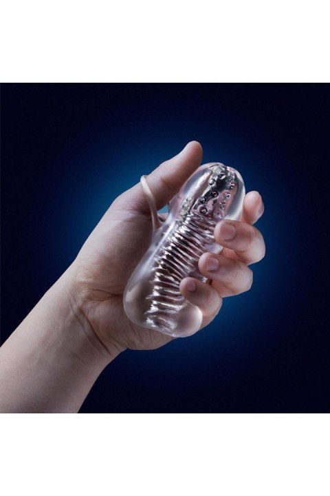 Masturbator M For Men Hand Tool przezroczysty TPE 11 cm