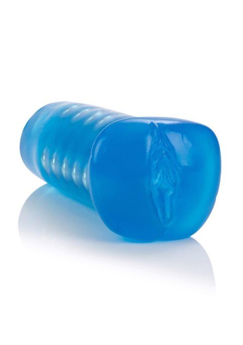 Masturbator z koralikami BasicEssentials Calexotics niebieski 13 cm