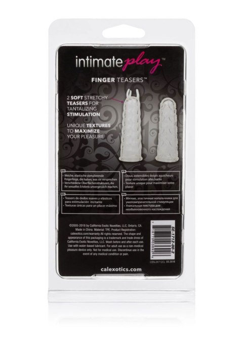 Nakładka na palec Finger Teaser transparentna Calexotics TPE 7.5 cm