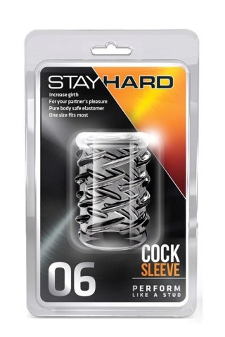 Nakładka na penisa TPE Stay Hard Blush przezroczysta 2 5 cm