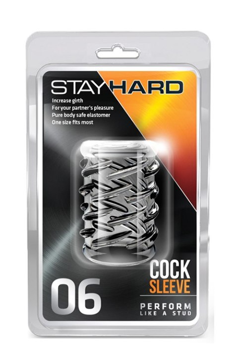 Nakładka na penisa TPE Stay Hard Blush przezroczysta 2 5 cm