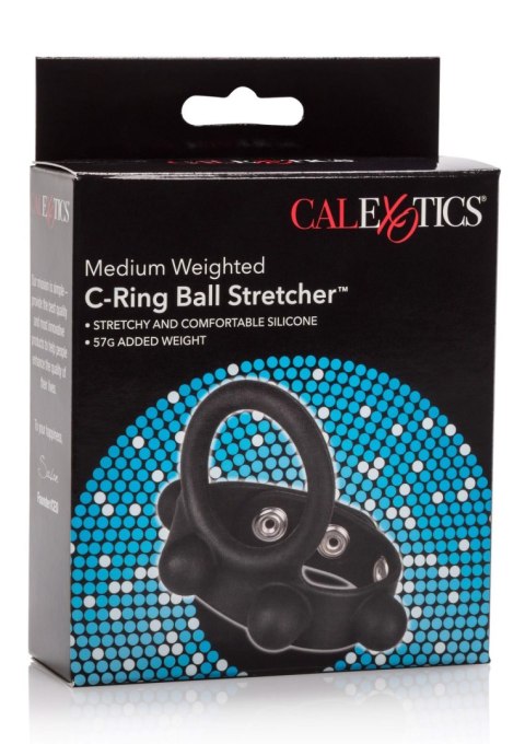 Pierścień ball stretcher Calexotics silikonowy średni czarny