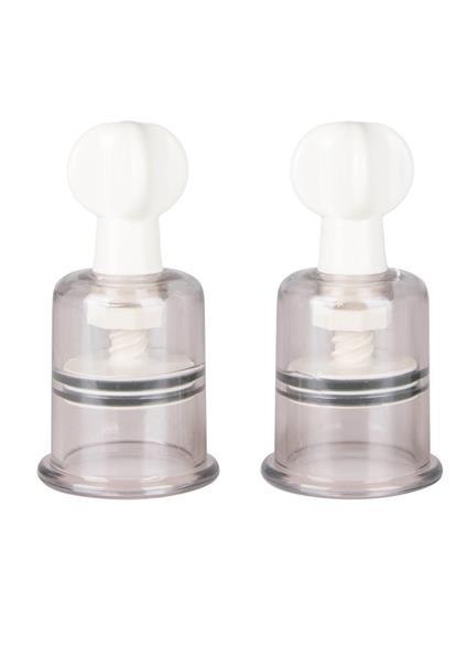 Pompki ssące na sutki i łechtaczkę EasyToys Medium transparentne 2 szt