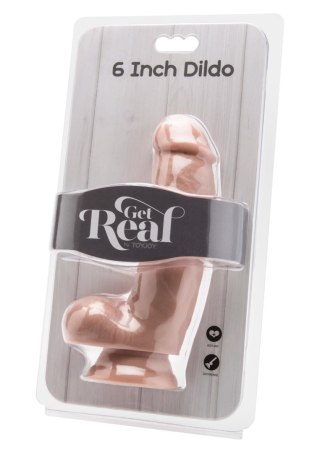 Realistyczne dildo z jajami ToyJoy 15 cm jasny odcień skóry