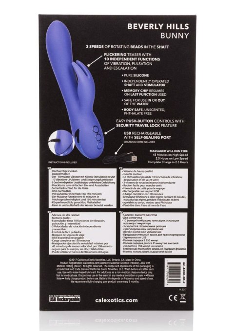 Wibrator króliczek Beverly Hills Bunny fioletowy Calexotics