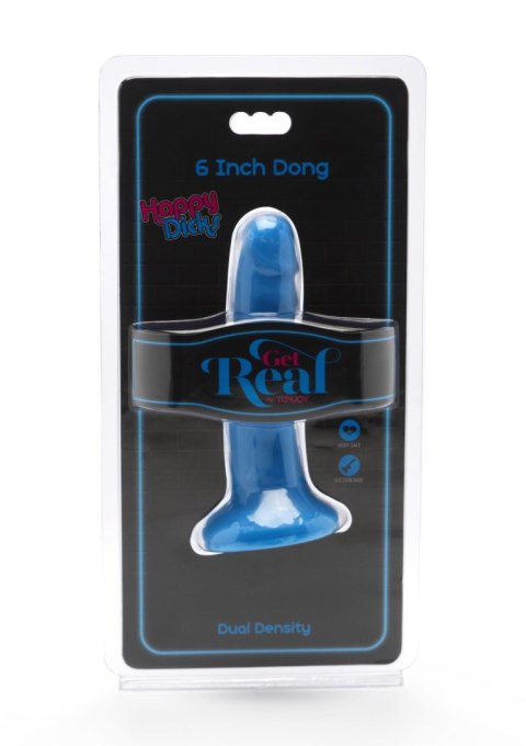 Dildo realistyczne Happy Dicks ToyJoy niebieskie 15 cm