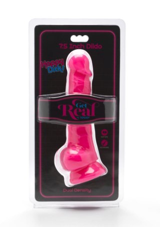 Dildo realistyczne ToyJoy z jądrami różowe 19 cm
