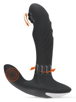 Masażer prostaty Rebel 3 funkcje silikonowy USB 17 cm