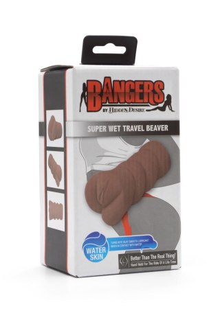 Masturbator Super Wet Travel Beaver Hidden Desire brązowy 13.5 cm