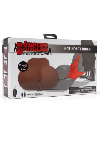 Masturbator wibrujący Hot Honey Rider Hidden Desire brązowy 16.5 cm