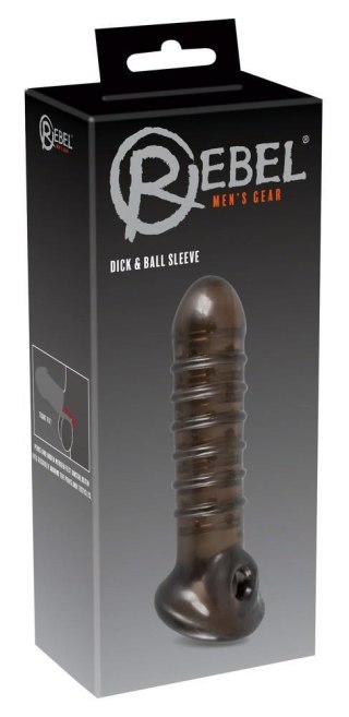 Przedłużka na penisa Rebel dymna 18 cm TPR