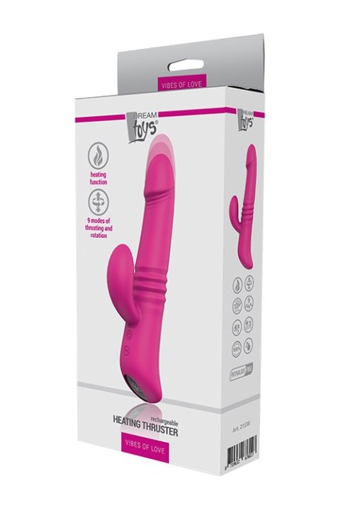 Silikonowy wibrator króliczek ogrzewający Dream Toys magenta USB