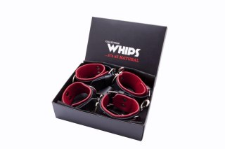 Skórzany krzyżak Whips Collection czerwony