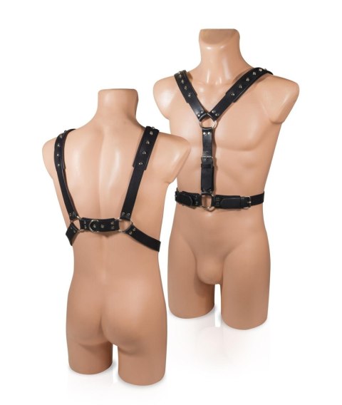 Uprząż skórzana Whips Collection czarna