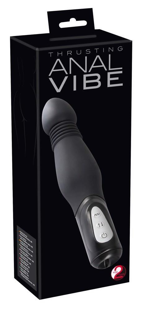 Wibrator analny wstrząsowy You2Toys czarny silikonowy 23,5 cm