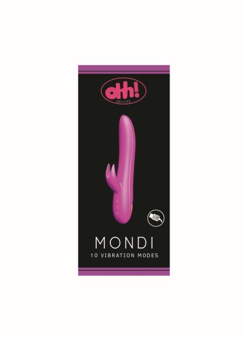Wibrator króliczek Mondi fioletowy USB 208 mm