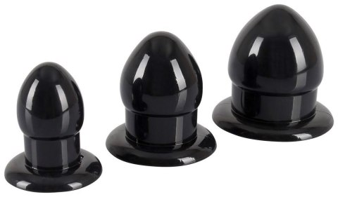 Zestaw 3 czarnych korków analnych rozprężających You2Toys TPR